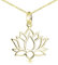 Materia Lotusblüte Schmuck Anhänger gold 925 Silber vergoldet KA-69-Gold_K61-60 cm