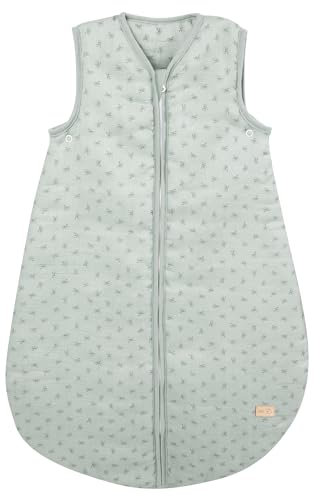 roba Babyschlafsack Lil Planet für Neugeborene - 70 cm - Ganzjahres Schlafsack aus Bio Baumwolle - Musselin GOTS - Frosty Green
