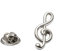 Musik Brosche Notenschlüssel/Violinschlüssel Brosche Anstecker Anstecknadel (silber)