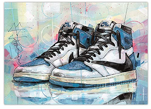 JosHoppenbrouwers Air Jordan 1 High Travis Scott x Fragment Druck, 50 x 70 cm, ungerahmt, 19.68×27.56