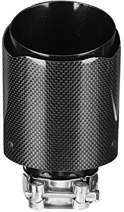 Auspuffendrohrspitze, YosooAuto Universal Auspuffendrohrspitze Automodifikationszubehör 63mm Einlass 101mm Auslass für Auspuffspitze Auspuffrohrspitze Auspuffendrohr Auto Auspuffrohrspitze Hinten Endr