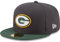 New Era 59Fifty Green Bay Packers Cap Basecap Baseballcap Flat Brim Fitted NFL-Cap (7 0/0 (55,8 cm) - anthrazit)