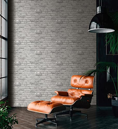 ERFURT Vliestapete ecodeco Bonder Grau Naturstein Tapete Vintage Loft Deko Wohnzimmer Tapeten