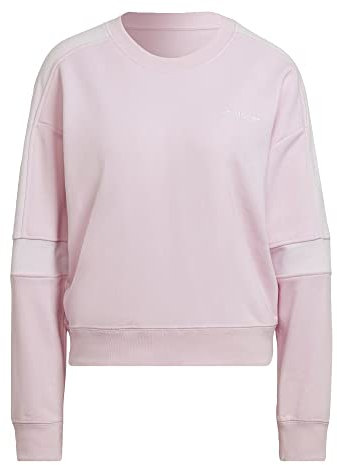 adidas Sweat-shirt pour femme, Rose transparent, Small