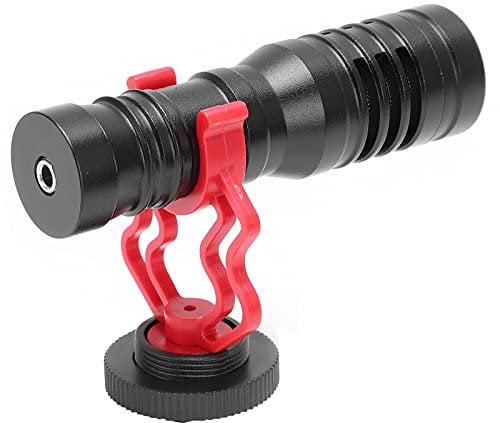 Videomikrofon, 76 dB Niere Richtmikrofon Audiogerät mit Windschutz für Reporter für Live-Streaming für Konferenzen