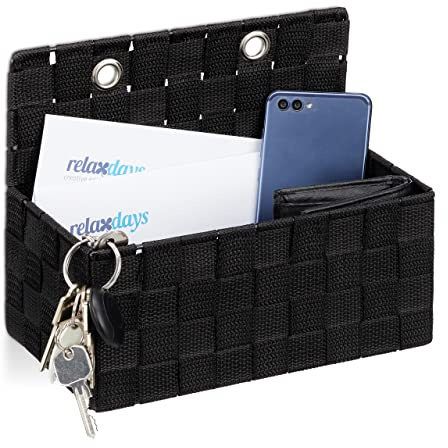 Relaxdays Aufbewahrungskorb hängend, Organizer im Bad, Flur, Schlafzimmer, Hängeaufbewahrung HBT 20x25x16,5 cm, Farbwahl | Schlafzimmer, Hängeaufbewahrung HBT 20x25x16,5 cm
