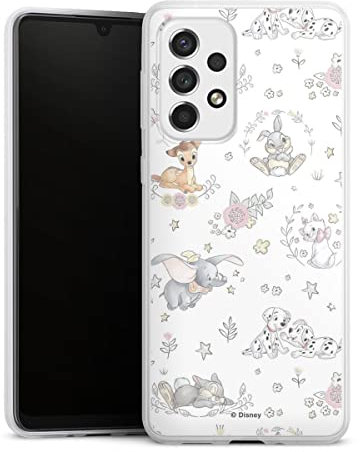 DeinDesign Slim Case extra dünn kompatibel mit Samsung Galaxy A33 5G Silikon Handyhülle transparent Hülle Disney Bambi Dumbo