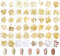 Nagel Kunst Glitter Strass 48 Stile Gold Metal Punk Art Charms Hohlniet Nagelkunst Stern Mond Sonne Dekoration für 3D Nail Art Design DIY Dekorationen