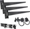 IRONTITE® Black Gate Latch Kit with 450mm (18) T Hinges and Brenton Bolt. Garden Gate Kit Includes Garden Gate Hinges for Wooden Gates, Brenton Garden Gate Bolt, and Ring Gate Latch.