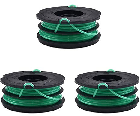 Lot de 3 bobines de fil pour débroussailleuse pour Black & Decker GL701 GL710 GL716 GL720 GL741