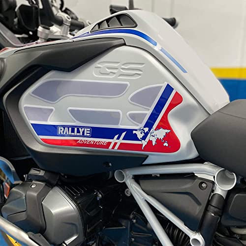 labelbike - 3D Harzaufkleber Dekorationen und Seitenschutz für den Motorradtank kompatibel mit BMW Rallye ADV 1250 gs