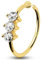 OUFER 0.8mm 9ct Gold Nasenpiercing Rings CZ 20 Gauge Nasenring Nasen Piercing Nase Hoop Gelbgold Seamless Helix Piercing Körper Schmuck Geschenke 8mm