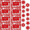 KAHEIGN 12 Pezzi Tovagliette Natalizie con Sottobicchieri, Merry Christmas e Happy New Year Tovagliette da Tavola in Feltro Cavo con Sottobicchieri di Fiocchi di Neve per Natale Festa Decora
