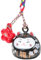 ABOOFAN Glückskatze Schlüsselanhänger Omamori Anhänger Glücksbringer Winkekatze Amulett Handy Anhänger Geldbörse Keychain Taschenanhänger Schlüsselring für Neujahr Jubiläum Schwarz