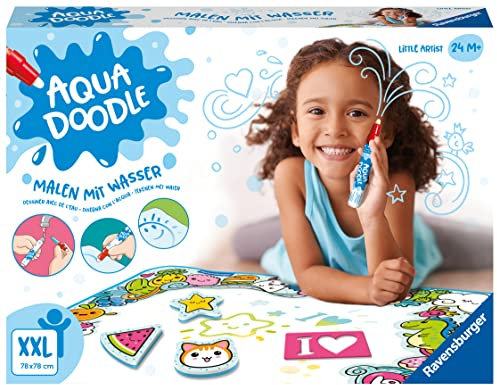 Ravensburger 4572 Little Artist - Fleckenfreier bunter XXL-Malspaß mit Wasser - Mit Stift und 4 Schablonen - Erstes Malset für Kinder ab 2 Jahren