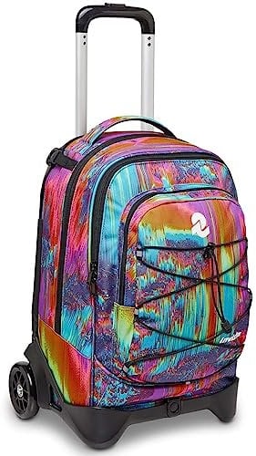 INVICTA, Trolley Invicta, Plug Trolley, Multicolore, Doppia tasca frontale, Tasca interna attrezzata, ruote da 100 mm, Trolley Viaggio & Tempo libero