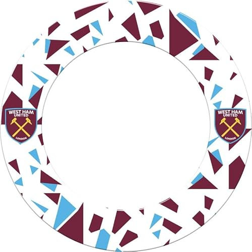FOCO Offiziell lizenzierte Football Club Hammers FC Dartscheibe und Dartseinfassung, abstrakt, Weinrot / Blau (SU246)