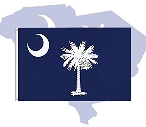 FLAGBURG South Carolina Flagge, 30,5 x 45,7 m, SC-Staatsflaggen, Druck, robuste Messingösen, hochwertige Outdoor-Palmetto-Flagge für jedes Wetter (einlagig)