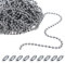 TOAOB 6 Metri Catena Palline a Sfera in Acciaio Inox 3.2 mm Catenella per Tenda a Rullo Regolabile Estensione Catene con Connettoro per Collana Gioielli Fai da Te Portachiavi Bracciali
