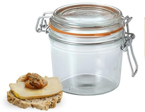 Le Parfait Personalised Glass Jar 350 ml – Airtight Glass Food Container with Laser Engraving