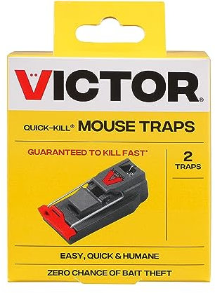 Victor M140B Quick-Kill Easy Set Mausefalle - 2 Wiederverwendbare Mausefallen