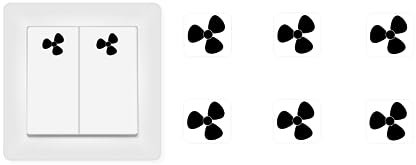 Switch Sticker Set of 6 Fan Stickers Also Suitable for Smart Home (RP51) (10 mm)
