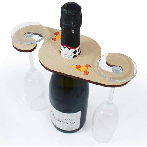 Azeeda 'Duck Plush Toy' Wooden Wine Glass/Bottle Holder (GH00067526)