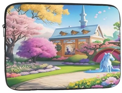 Laptop Case Unicorn Fairy Tale Laptop Sleeve Shockproof Protective Notebook Case with Zipper Briefcase Carrying