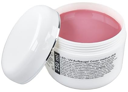 World of Nails-Design BasicLine UV-Gel Aufbaugel cover medium milchig, Babyboomer Look 250ml