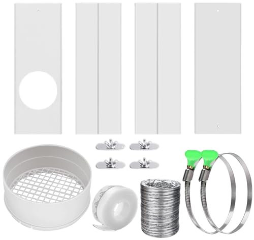 Kit de ventana de aire acondicionado | Kit de ventilación de aire acondicionado para ventana corredera | Kit de instalación de ventana de aire acondicionado, aire acondicionado portátil y se