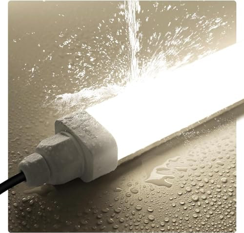 Tobeter Neon Tube LED 120 CM Lampe 36W 3600LM Reglette Led Linkable Luminaire Plafonnier, Blanc Neutre 4000K IP65 Pour Garage, Bureau, Cave, Atelier, Salon, Hôpital, Entrepôt