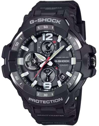 Casio G-Shock GRAVITYMASTER GRB300-1A | Pilot Watch | Tough Solar | Bluetooth® Flight Log | Dual Time | 200M Water Resistant