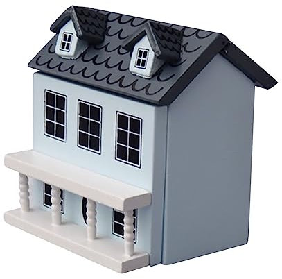 KOMBIUDA Villa Petite Maison Modèle De Maison en Bois Peint Mini Modèle De Maison Adorable Mini Maison en Bois Petite Maison Petite Maison en Bois Miniature Maison Modèle Micro Paysage