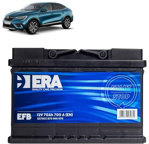 Batteria 70Ah EFB per Renault Arkana 1.3 TCE 140 150 benzina/ibrido 2021+