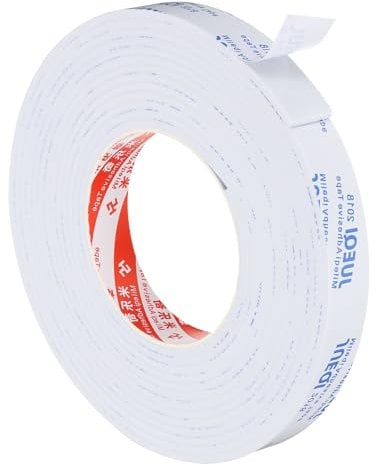 PATIKIL 5m/16.4ft Sealing Foam Tape, 20mm Wide 3mm Thick Single Sided Weather Stripping Door Furniture Seal Strip for Window Pipes Insulation, White