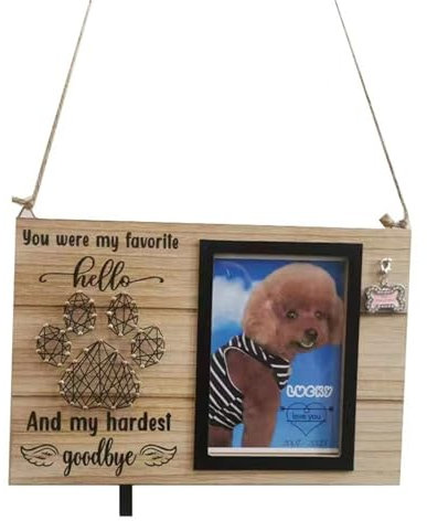 ZHAPEG Cornice per foto in legno per animali domestici, cornice per foto commemorativa per animali domestici, regalo personalizzabile, decorazione da parete