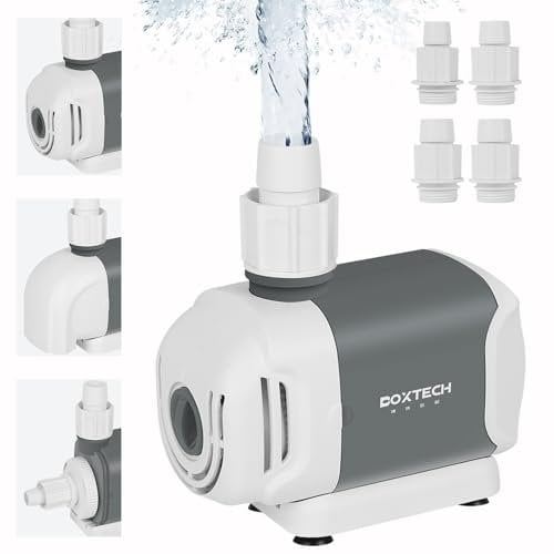 Boxtech Pompa Acquario Professionale 45W 2500L/H per Laghetti Esterni e Fontane, 3 Modalità con Motore in Rame 30dB, Ceramica Anticorrosione e Protezione Anti-Secco