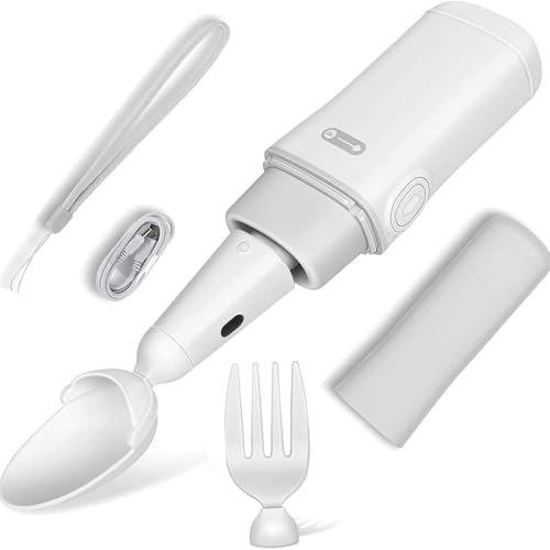 Parkinson Spoon,Adaptive Utensil for Essential Tremor and Parkinson's Disease,Parkinson's Aids for Living with Dynamic Stabilizing Technology and Visualization Tremor Record