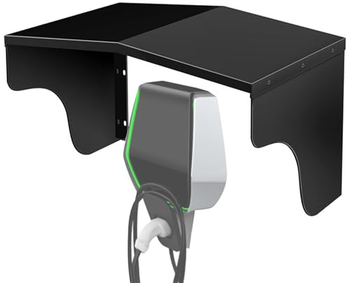 Cubierta protectora para estación de carga, cubierta de cargador de coche eléctrico | Escudo de montaje en pared, cubierta de toma eléctrica de aluminio para equipos eléctricos