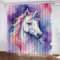 Generisch Gardinen Einhorn Pferd 2 Stück H 140Cm X B 60Cm,Vorhang Galaxie Blickdicht Ösen 2Er Set,Verdunklungsvorhänge Lichtundurchlässig Kinderzimmer,Kinder Vorhang Verdunkelung,C19