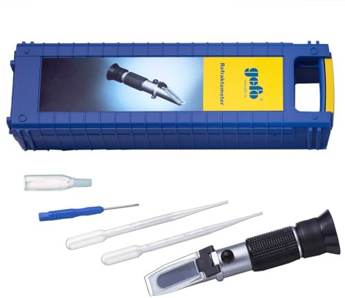 Refraktometer-Set Bestimmung des Frostschutzgehaltes für Solar- und Heizungsanlagen, PKWs und Batterien