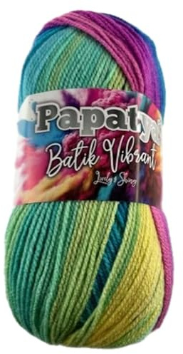 Rainbow Papatya Batik Vibrant Double Knitting 100g Ball (1, 10V)