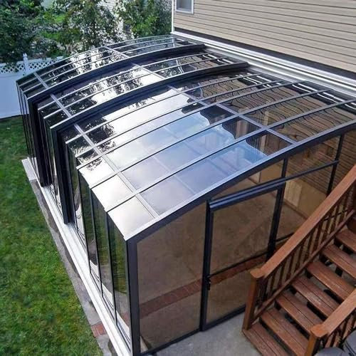 Transparente Polycarbonat-Dachplatten, UV-geschützt, regenfest, Abdeckung für Gewächshäuser, Carports, Vordächer, Sonnenräume, anpassbare Größe (0,5 x 9 m)