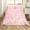 Homemissing Merry Christmas Duvet Cover Set Double Size For Kids Adults Girls Teens Christmas Candy Cane Bedding Set Pink Xmas Comforter Cover with 2 Pillowcases Christmas Theme Bed Sets