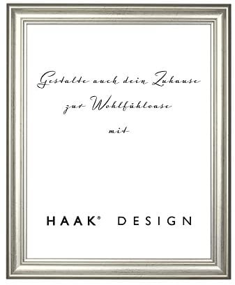 Haak Bilderrahmen mit entspiegeltem Acrylglas Barockrahmen Luna 50x120cm Silber Antik