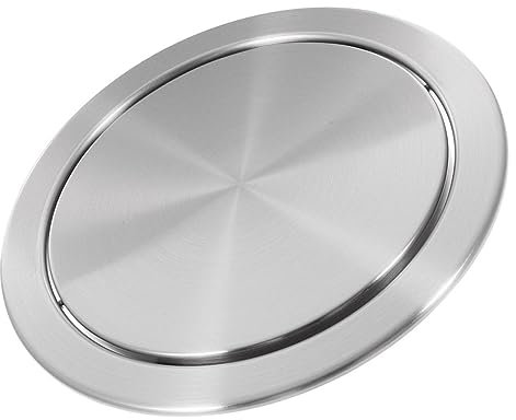 UTHCLO Coperchio per Pattumiera Acciaio Inossidabile con Design Flipping Chiusura Automatica e Silenziosa per Cucina e Bagno Compatibile con Vari Contenitori per Rifiuti