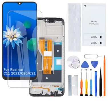 H&LYCYJ Kit de montaje de pantalla LCD para Realme C11 2021/C20/C21 RMX3231 RMX3063 RMX3061 RMX3201