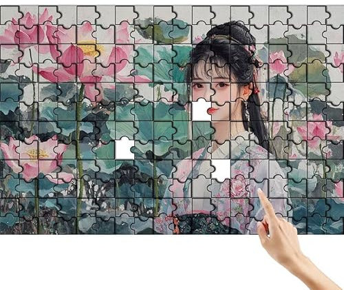 Lotus Puzzle 36 Teile Erwachsene, Mädchen Klassische Puzzles Bastelset Erwachsene, Buntes und Lustiges Lernspiele Set, Herausforderung Spielzeug mit Box für Home Wall Decor, Geschenke für Männer X-5