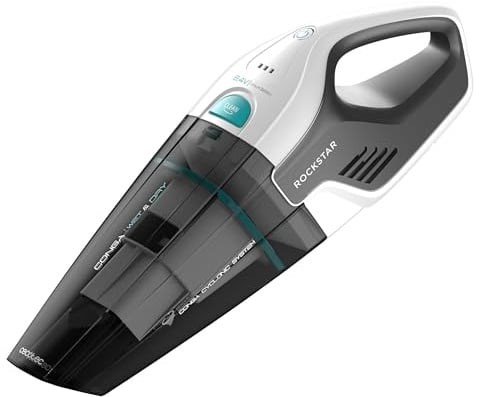 Cecotec Kabelloser Handstaubsauger Conga Rockstar Hand 8,4 V X-Treme. 50W, 4,5kPa, 8,4 V Lithium-Ionen-Batterie, Zyklontechnologie ohne Beutel, Feststoffe und Flüssigkeiten, 500ml Behälter, Zubehör