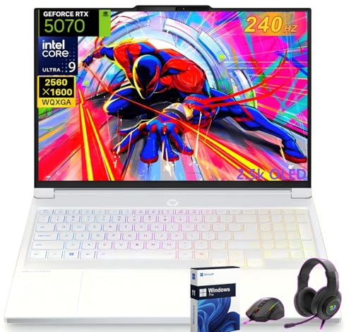 Lenovo Legion 7i AI Gaming Laptop, Intel Core Ultra 9 Series 2 275HX (24-Core), 16 2.5K 240Hz OLED Display, 32 GB DDR5, 1 TB SSD, NVIDIA RTX 5070, Hyper Cooling, Backlit KB, Wi-Fi 7, Windows 11 Pro